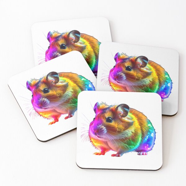 Item preview, Colorful Glowing Hamster Art designed and sold by GloriousArtSKD.