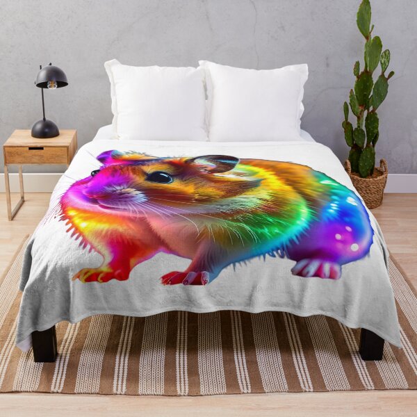 Item preview, Colorful Glowing Hamster Art designed and sold by GloriousArtSKD.