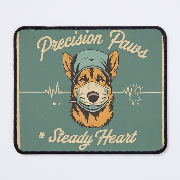Item preview, Precision Paws German Shepherd Vet Surgeon Vintage Art designed and sold by Dewer Shop.