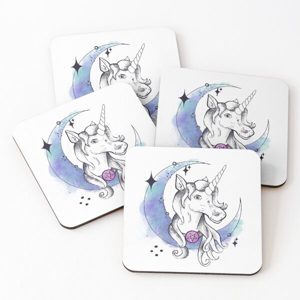 Item preview, Magical Moon Unicorn – Mystical Fantasy Illustration designed and sold by babybenz.