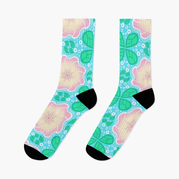 Item preview, Pink Flower Green Leaves on Water designed and sold by Hyraxisz.