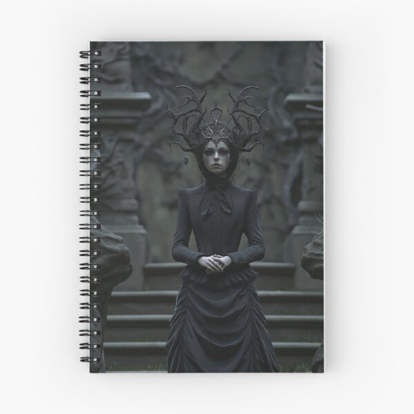 Artikelvorschau, Gothic Dark Queen – Surreales Fantasy-Porträt mit Geweihkrone entworfen und verkauft von Talevin.