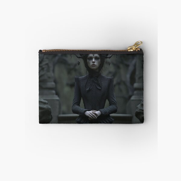 Artikelvorschau, Gothic Dark Queen – Surreales Fantasy-Porträt mit Geweihkrone entworfen und verkauft von Talevin.