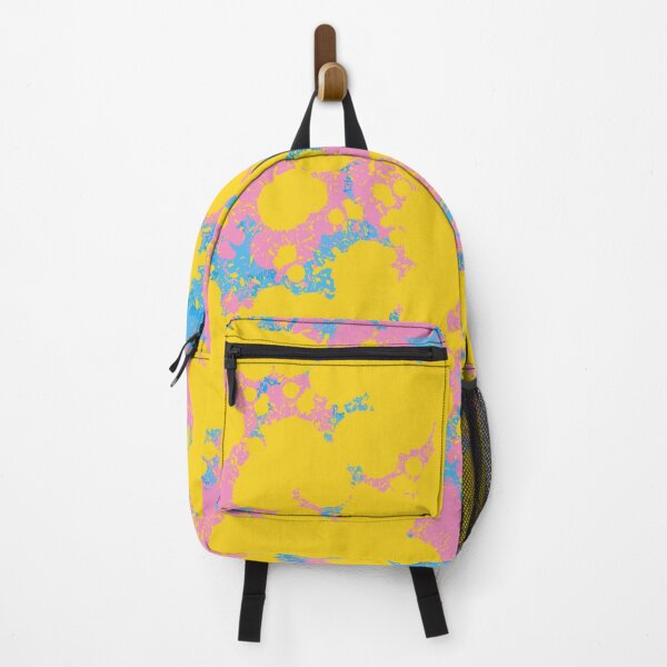 Item preview, Colorful 80s Paint Spatter Fun Retro Contemporary Abstract in Pink Yellow Blue designed and sold by kierkegaard.