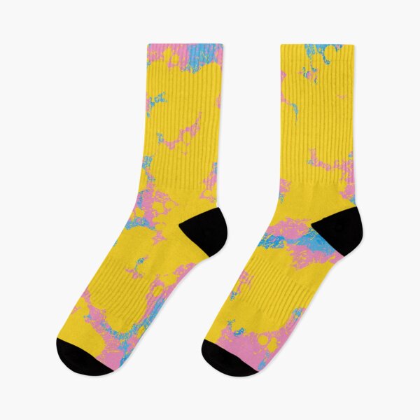 Item preview, Colorful 80s Paint Spatter Fun Retro Contemporary Abstract in Pink Yellow Blue designed and sold by kierkegaard.