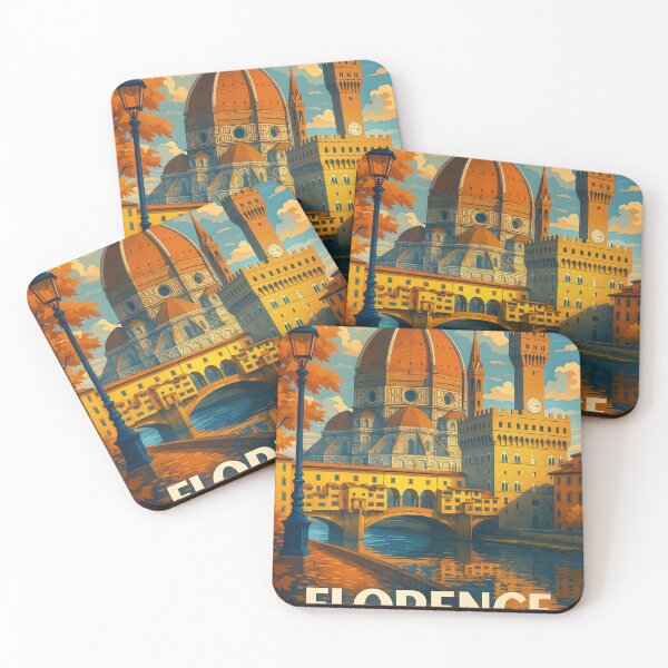 Item preview, Greetings from FLORENCE - ITALY - Retro Autumn Dreams designed and sold by Earth Celebration Designs.