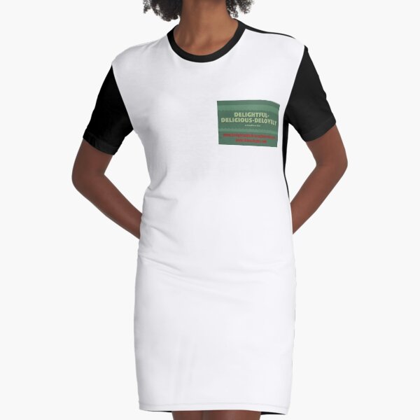 Delightful Delicious Delovely Graphic T-Shirt Dress