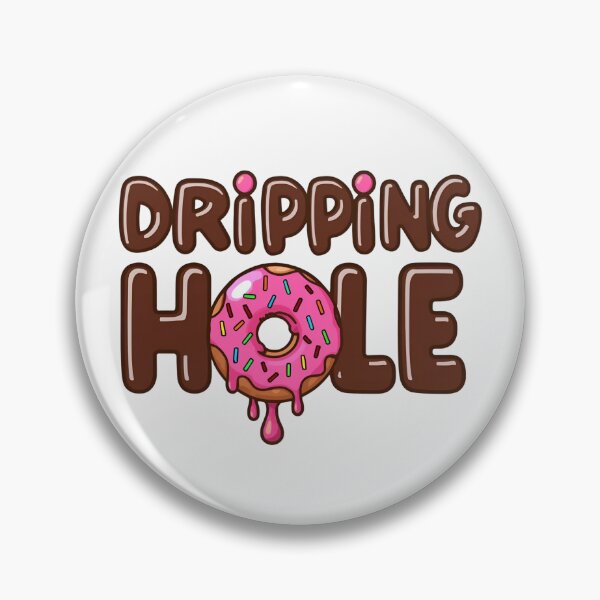 Item preview, Dripping Hole | Funny Donut Drip Typography Design designed and sold by Lunaria Arts.