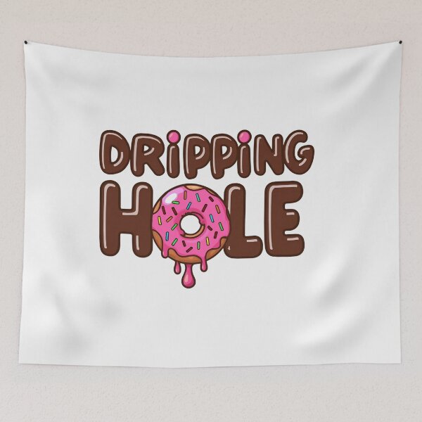 Item preview, Dripping Hole | Funny Donut Drip Typography Design designed and sold by Lunaria Arts.