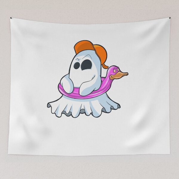 Item preview, A little ghost ready for swimming with his cap and his buoy designed and sold by fifou96.