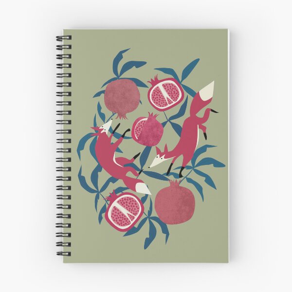 Item preview, pomegranates and foxes designed and sold by tonadisseny.