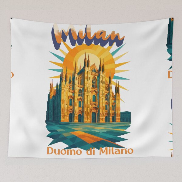 Item preview, Greetings from MILAN - ITALY - Retro Autumn Dreams designed and sold by Earth Celebration Designs.