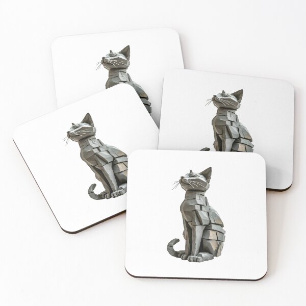 Item preview, Abstract Cat Sculpture - Modern Art Decor designed and sold by Kruti Collection.