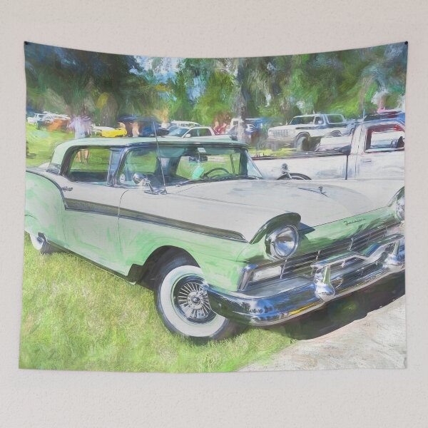 Item preview, 1957 Green & White Ford Fairlane Skyliner Convertible X128 designed and sold by RichFrancoCars.
