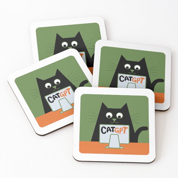 Item preview, Cat GPT. Version 4 designed and sold by ArthousePromos.