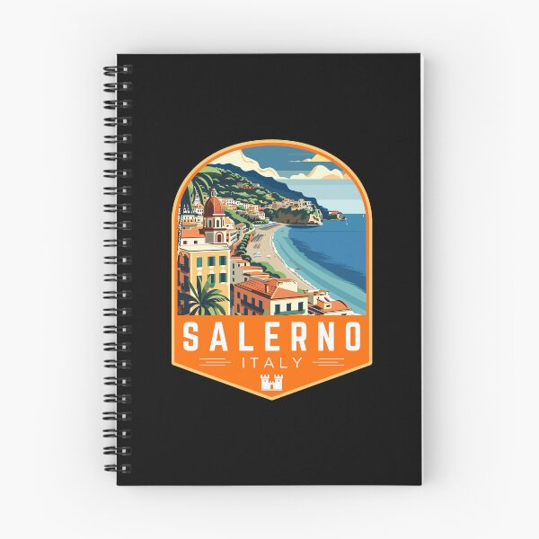 Artikelvorschau, Salerno in Kampanien, Italien Vintage Reisekunst Abzeichen entworfen und verkauft von MaateoDesign.