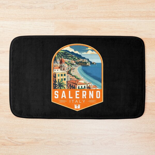 Item preview, Salerno in Campania, Italy Vintage Travel Art Badge designed and sold by MaateoDesign.