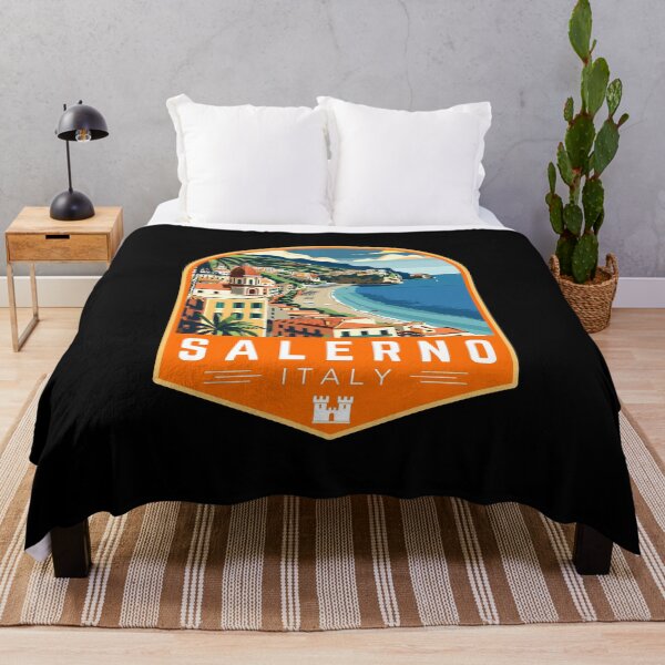 Item preview, Salerno in Campania, Italy Vintage Travel Art Badge designed and sold by MaateoDesign.