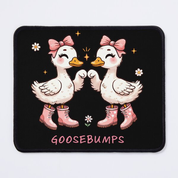 Item preview, Kawaii Geese Fist-Bumping in Pink Rain Boots designed and sold by WaddleWonders.