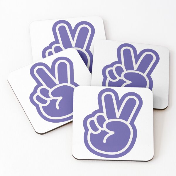 Item preview, Peace Hand Sign Sticker – Retro Purple Symbol of Positivity designed and sold by SimplyJasper.