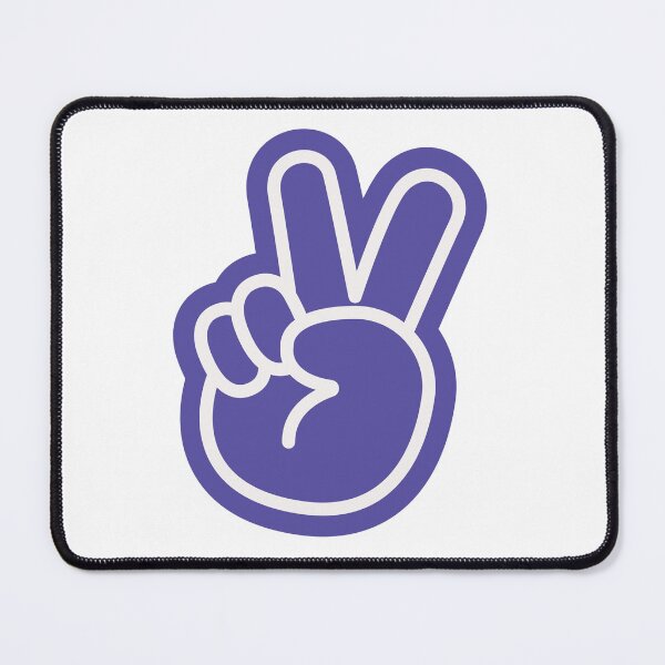 Item preview, Peace Hand Sign Sticker – Retro Purple Symbol of Positivity designed and sold by SimplyJasper.