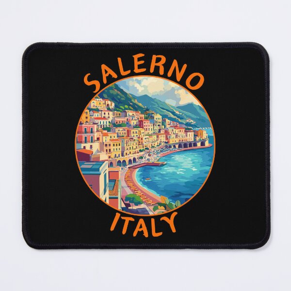 Item preview, Salerno in Campania, Italy Retro Travel Art Circle Emblem designed and sold by MaateoDesign.