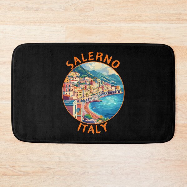 Item preview, Salerno in Campania, Italy Retro Travel Art Circle Emblem designed and sold by MaateoDesign.