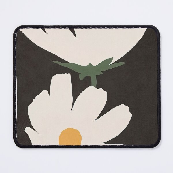 Item preview, Minimalist White Flowers on Black Background designed and sold by dizidroz.
