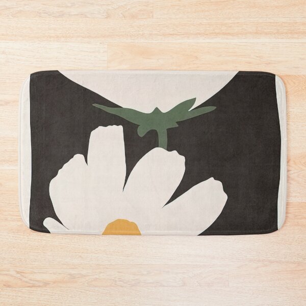 Item preview, Minimalist White Flowers on Black Background designed and sold by dizidroz.