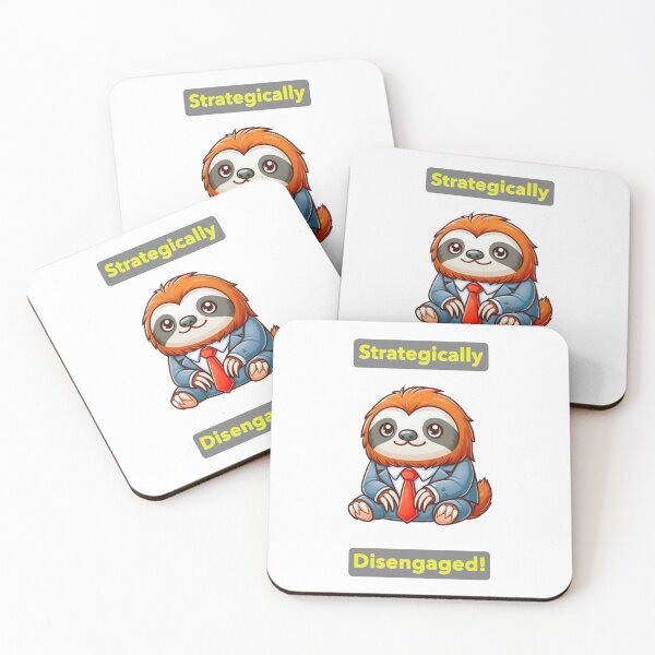 Item preview, Funny Cartoon Sloth – Strategically Disengaged Quote designed and sold by arven-studio.