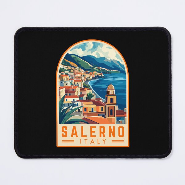 Item preview, Salerno in Campania, Italy Vintage Travel Art Emblem designed and sold by MaateoDesign.