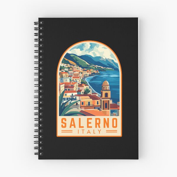 Item preview, Salerno in Campania, Italy Vintage Travel Art Emblem designed and sold by MaateoDesign.