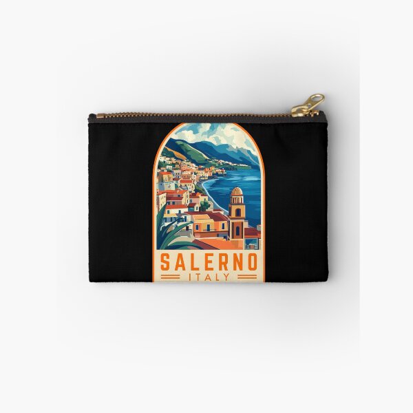 Item preview, Salerno in Campania, Italy Vintage Travel Art Emblem designed and sold by MaateoDesign.