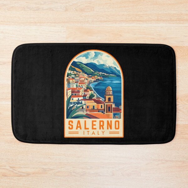 Item preview, Salerno in Campania, Italy Vintage Travel Art Emblem designed and sold by MaateoDesign.
