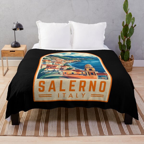 Item preview, Salerno in Campania, Italy Vintage Travel Art Emblem designed and sold by MaateoDesign.