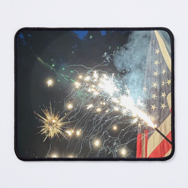 Item preview, American flag with sparkler designed and sold by Alice Kahn.