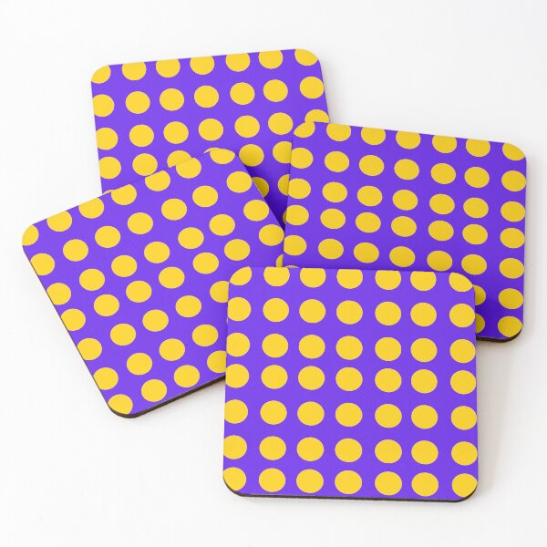 Item preview, Classic Yellow Polka Dot on Viollet Background – Timeless Circle Pattern Design designed and sold by Cultradesign.