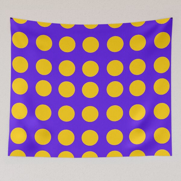 Item preview, Classic Yellow Polka Dot on Viollet Background – Timeless Circle Pattern Design designed and sold by Cultradesign.