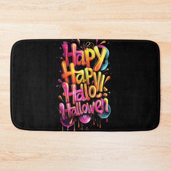 Item preview, Happy Halloween Dripping Graffiti Letters – Neon Horror Typography designed and sold by AlexLineArt.
