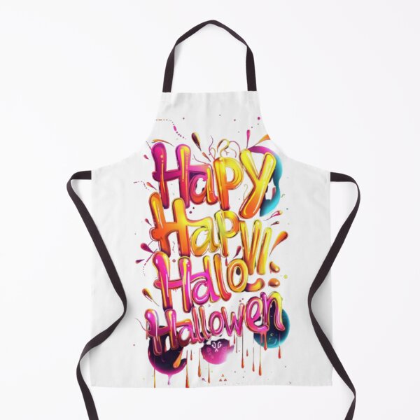 Aperçu de l'œuvre Joyeux Halloween : lettres graffiti dégoulinantes – typographie d'horreur au néon créée et vendue par AlexLineArt.