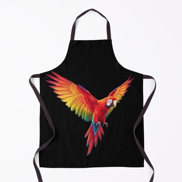 Item preview, Scarlet Macaw in Flight – Colorful Tropical Parrot Illustration designed and sold by ZoolabStudio.