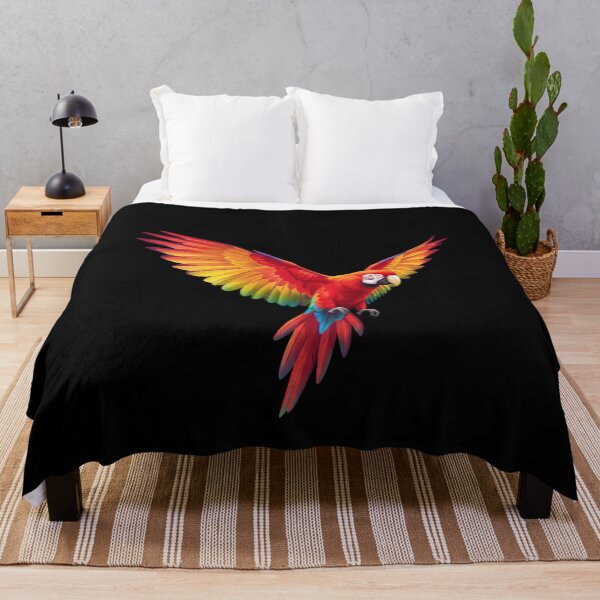 Item preview, Scarlet Macaw in Flight – Colorful Tropical Parrot Illustration designed and sold by ZoolabStudio.