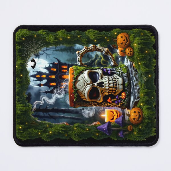 Item preview, The Forest Skull Chalice: A Mossy Halloween Brew designed and sold by CamillaCreation.
