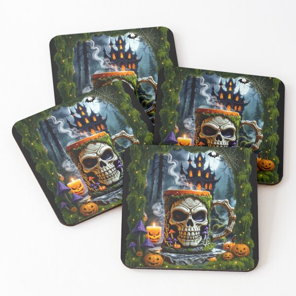 Item preview, The Forest Skull Chalice: A Mossy Halloween Brew designed and sold by CamillaCreation.