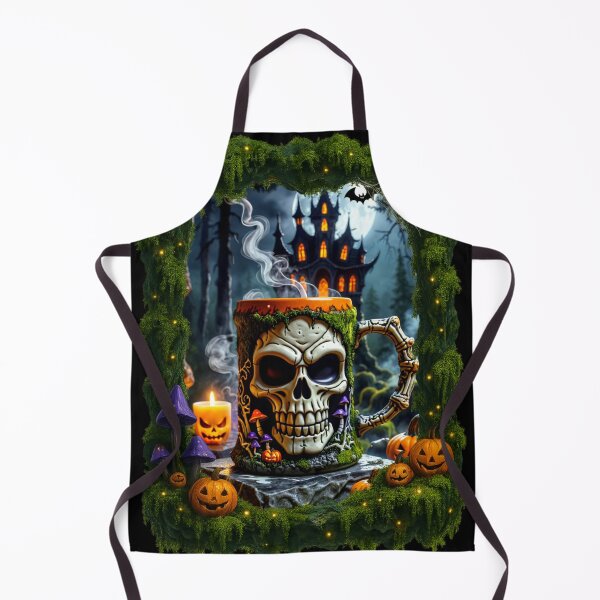 Item preview, The Forest Skull Chalice: A Mossy Halloween Brew designed and sold by CamillaCreation.