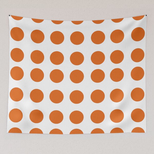 Item preview, Classic Orange Polka Dot on White Background – Timeless Circle Pattern Design designed and sold by Cultradesign.