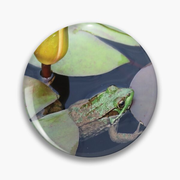 Item preview, Green Frog and Waterlily Bud designed and sold by Alice Kahn.