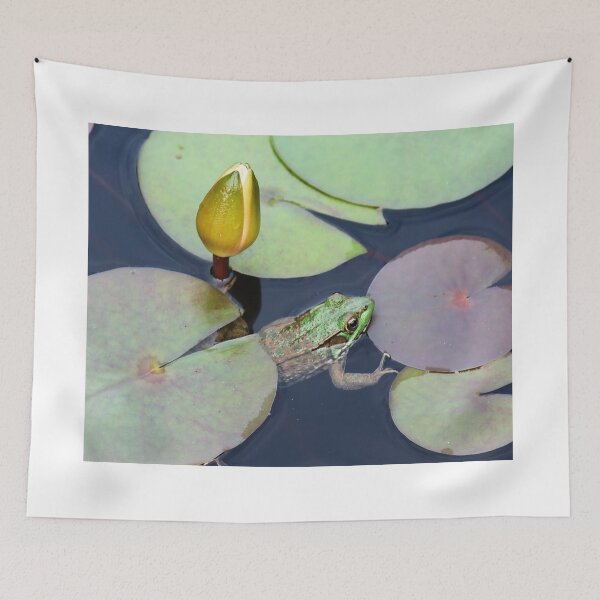 Item preview, Green Frog and Waterlily Bud designed and sold by Alice Kahn.