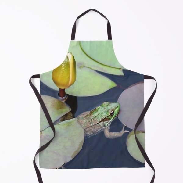 Item preview, Green Frog and Waterlily Bud designed and sold by Alice Kahn.