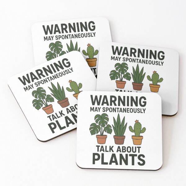 Item preview, Warning: May Spontaneously Talk About Plants” – Fun Plant Lover Design designed and sold by Darren Snell.